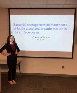 courtney with her presentation title