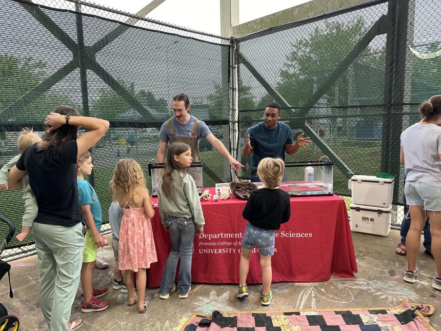 MSGA outreach to children at a sports event