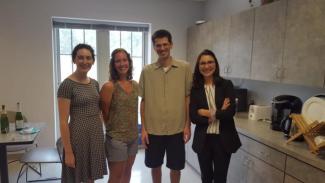 Carolina with fellow grad students and advisor