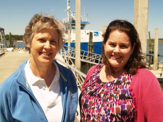 UGA Skidaway Institute scientists Dana Savidge and Catherine Edwards