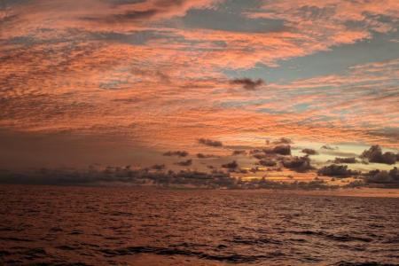 The ocean at sunset